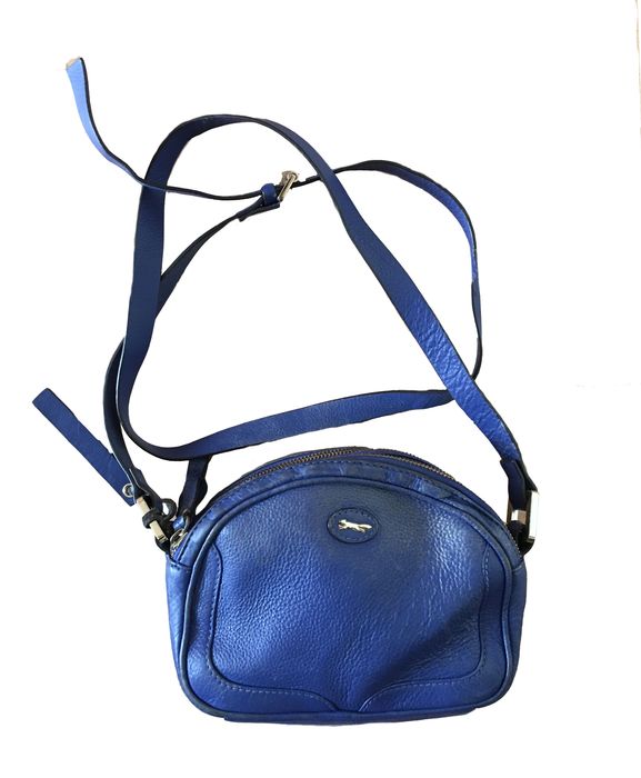 Mala original Paul Castelloe azul pele verdadeira