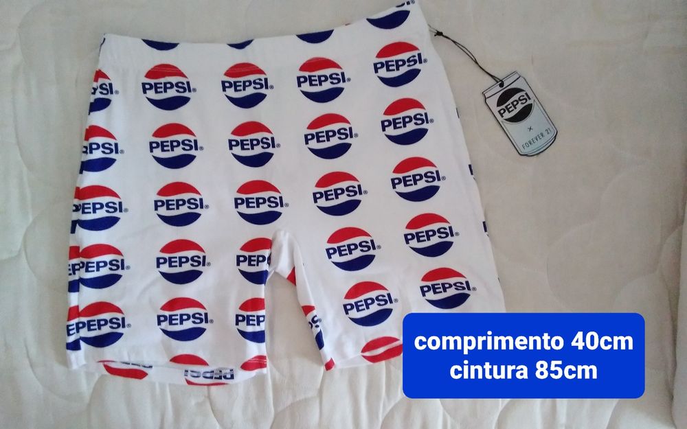 Calções Pepsi tamanho XL marca Forever 21