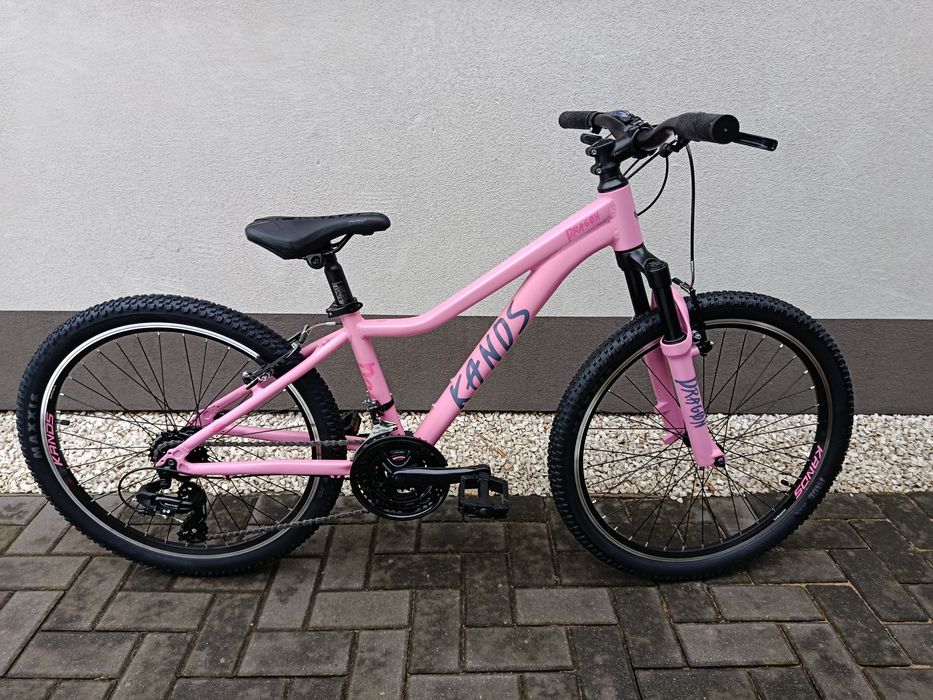 Nowy Kands Dragon 24" różowy z brokatem 13" osprzęt Shimano 3 kolory