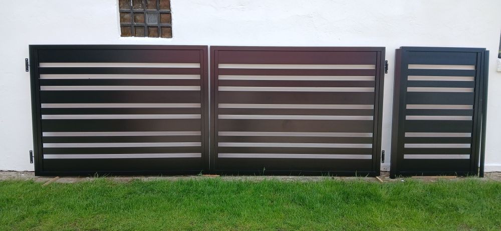 Brama wjazdowa 4 m aluminum +furtka 1m