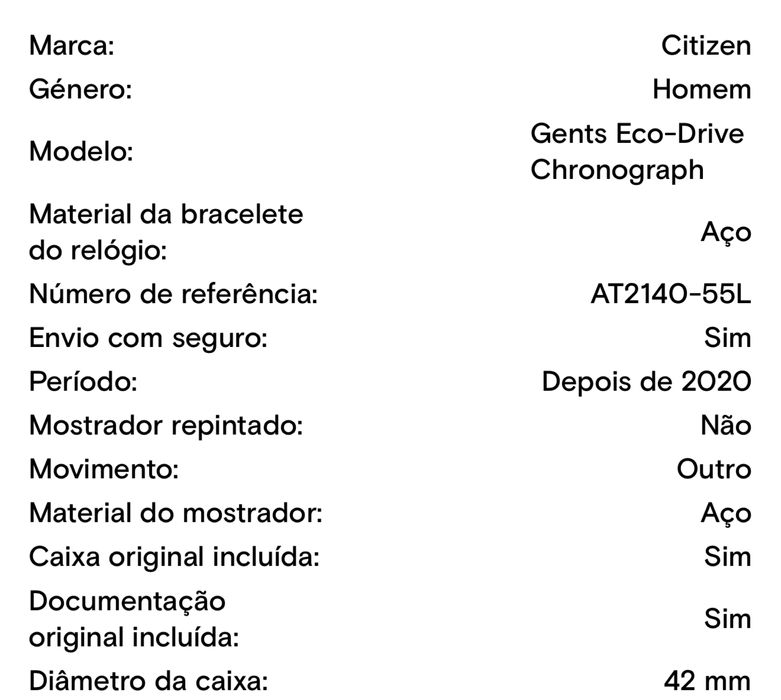Citizen eco drive chronograph