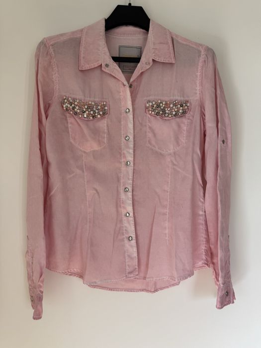 Koszula damska Dshe Milano różowa, kamienie, M