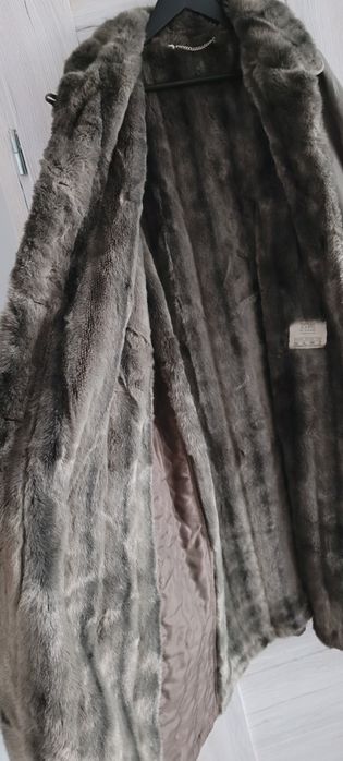 Długi Zimowy Płaszcz W Stylu Vintage Futerko •Jolipel By Girmes• r.46