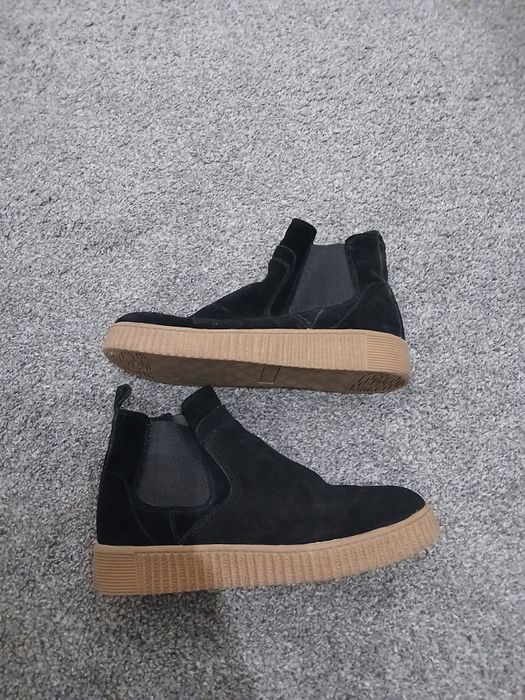 Bama skórzane botki ocieplane