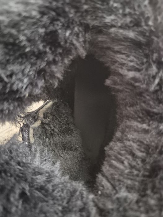 Czarne buty zamszowe z falbankami,39.5