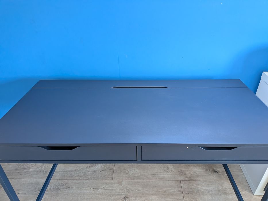 Biurko 130x60 IKEA Alex cimno niebieski