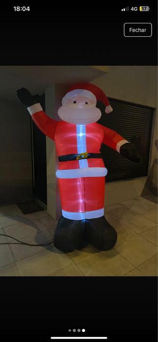 Pai natal insuflavel para entrada