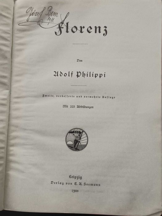 Adolf Philippi, Florenz, 1908 rok