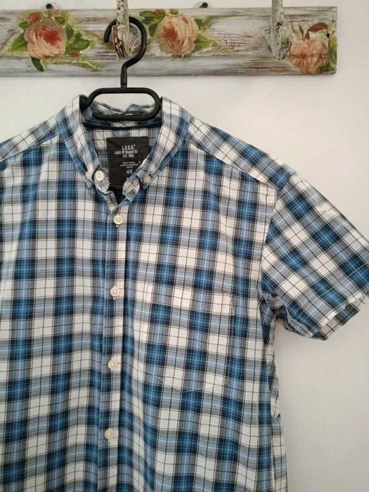 Koszula męska w krateczke H&M krótki rękaw