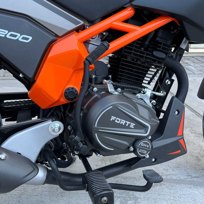 Мотоцикл SR-200X Forte (сіро-помаранчевий)