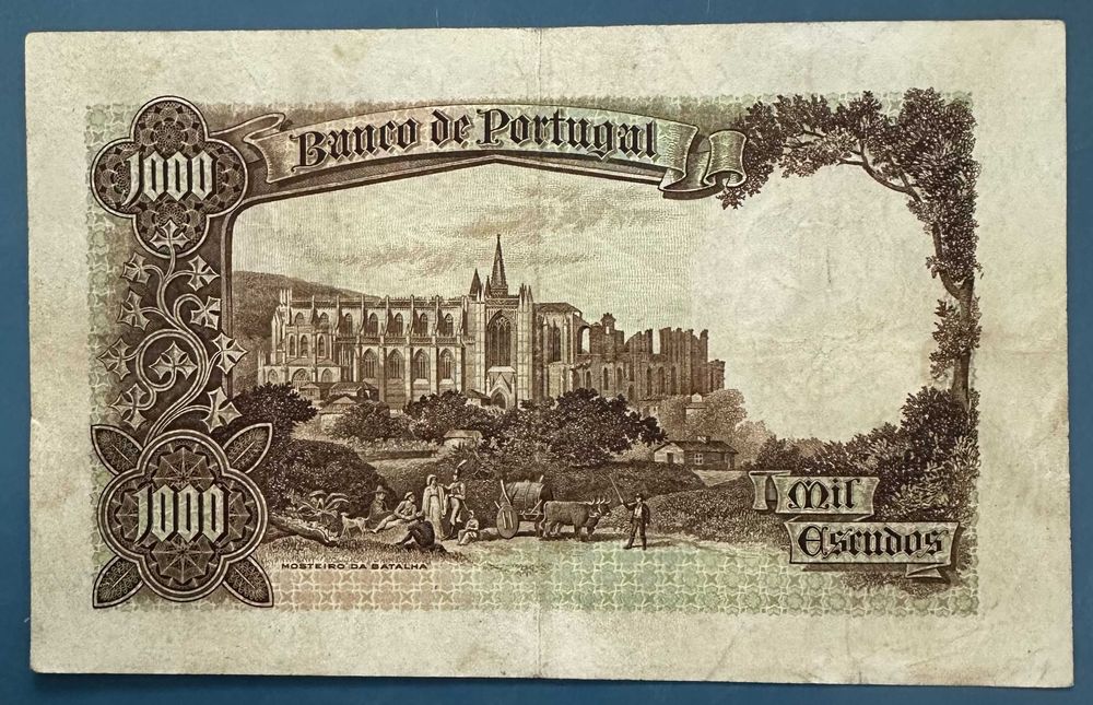 nota 1000 Escudos 1938 - Mestre de Aviz