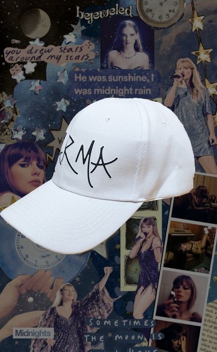 Taylor Swift Karma boné branco