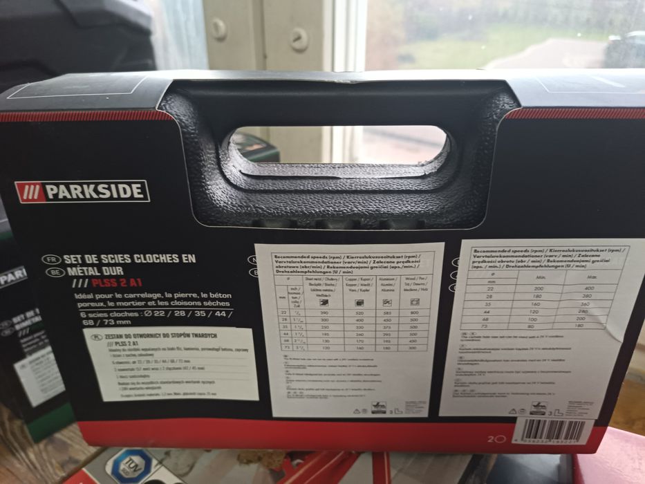 Parkside zestaw otwornic do stołów twardych