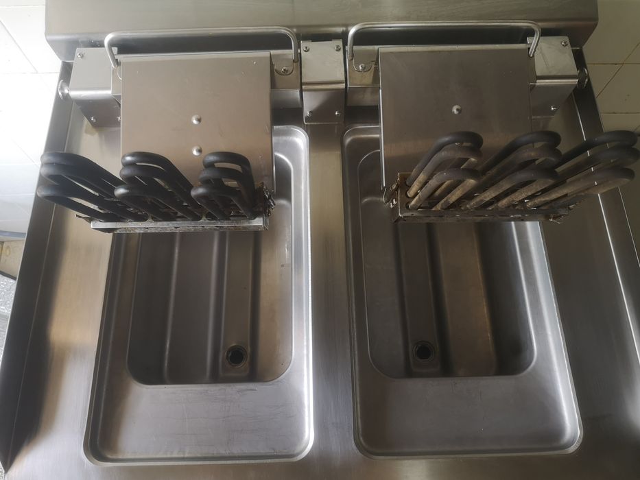 Fritadeira dupla eléctrica industrial trifasica