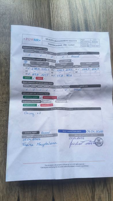 Paralotnia Dudek Hadron 3 roz.22 rok 2022