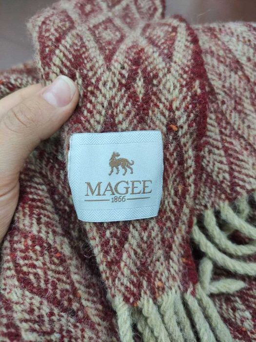Шерстяне пончо-накидка, вінтаж, тепла накидка на плечі Magee 1866