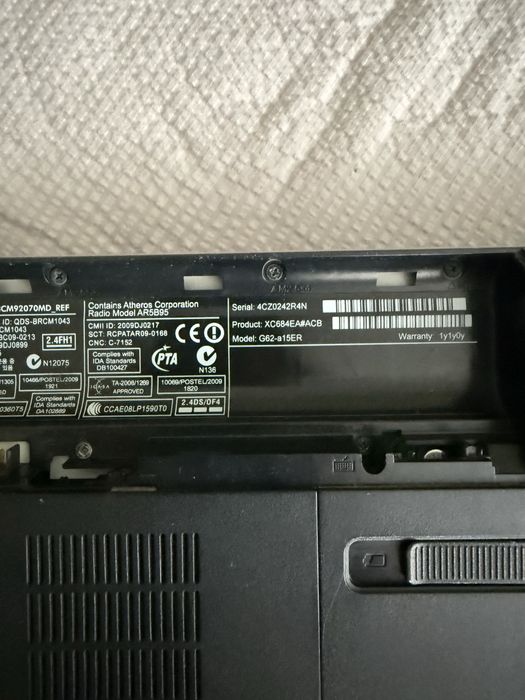 Ноутбук HP G62-a15ER