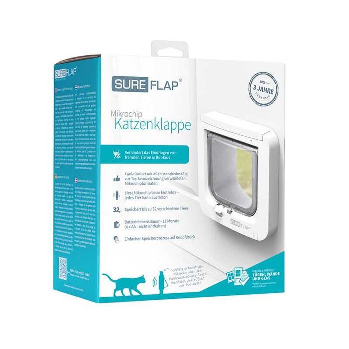 SureFlap drzwiczki dla kota z czytnikiem mikrochipów białe