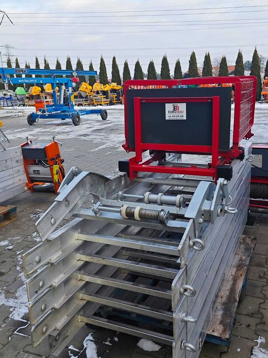 Winda drabina dekarska Steinweg 12m 230V wyciąg wciągarka dachowa do transportowania dachówki papy Nr37 Böcker