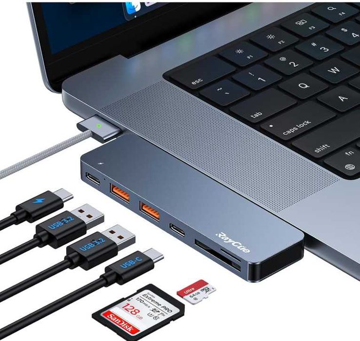 Adapter USB-C do MacBooka Pro/Air M1 M2 2023, 2022, 2021, 13" 15"