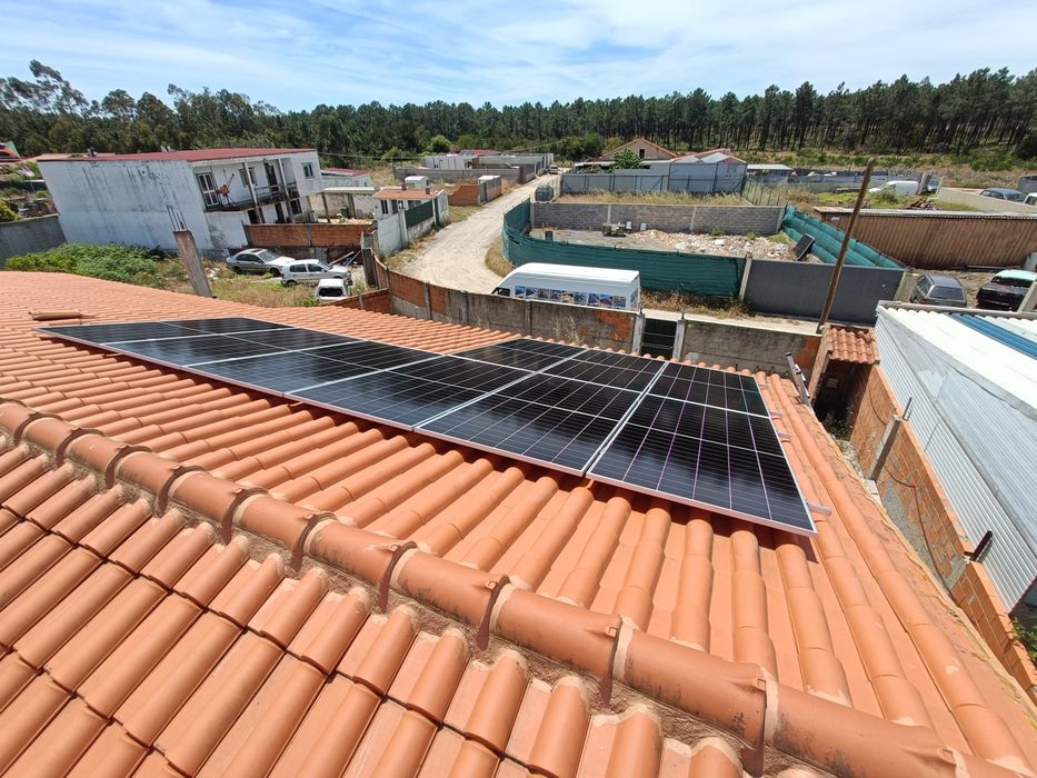 Kit solar completo com Instalação, Inversor deye 6kw+Bateria 16kw+8paineis solares 605w