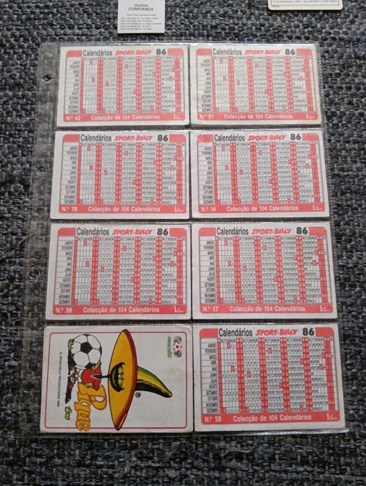 Lote de calendários Sport Bily e outros