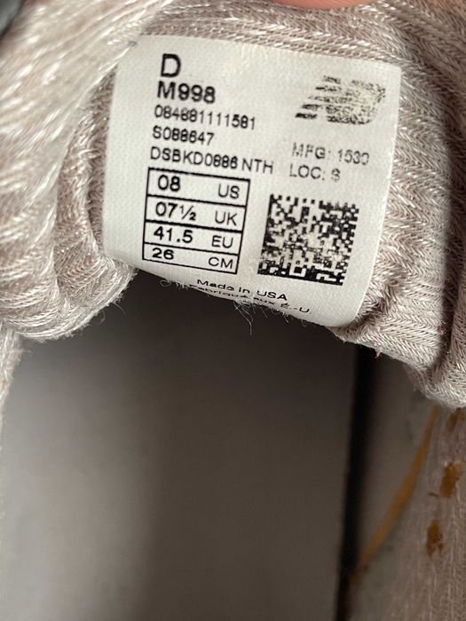 New Balance 998 Grey Made in USA 990 Szary