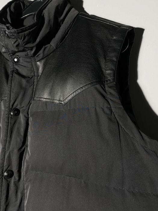 мужская жилетка colins черная натуральный пух толстая