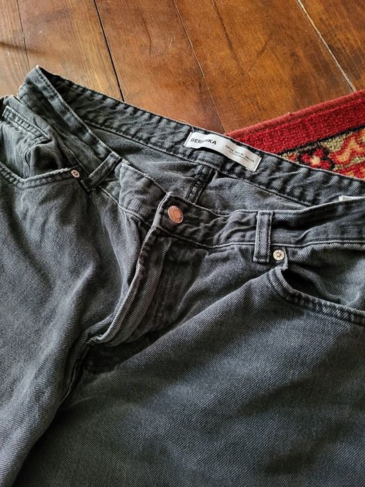 Bershka Baggy Skate джинси | Wide Leg | Широкі | 44 Baggy jeans black чорні
