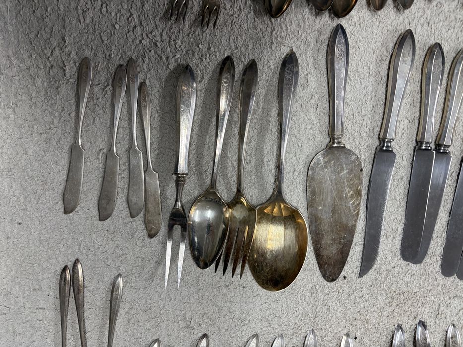 Faqueiro com banho de prata em inox