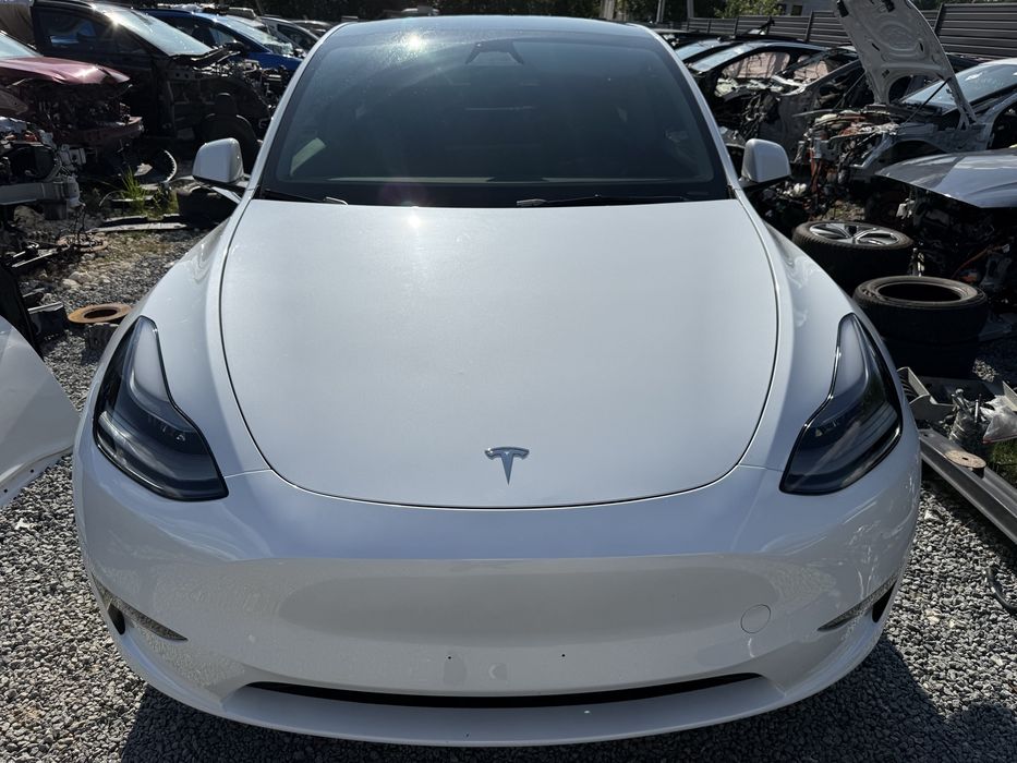 Розборка розбірка запчастини Tesla Model Y Тесла Модель У білий колір перламутр PPSW все в рідній фарбі.