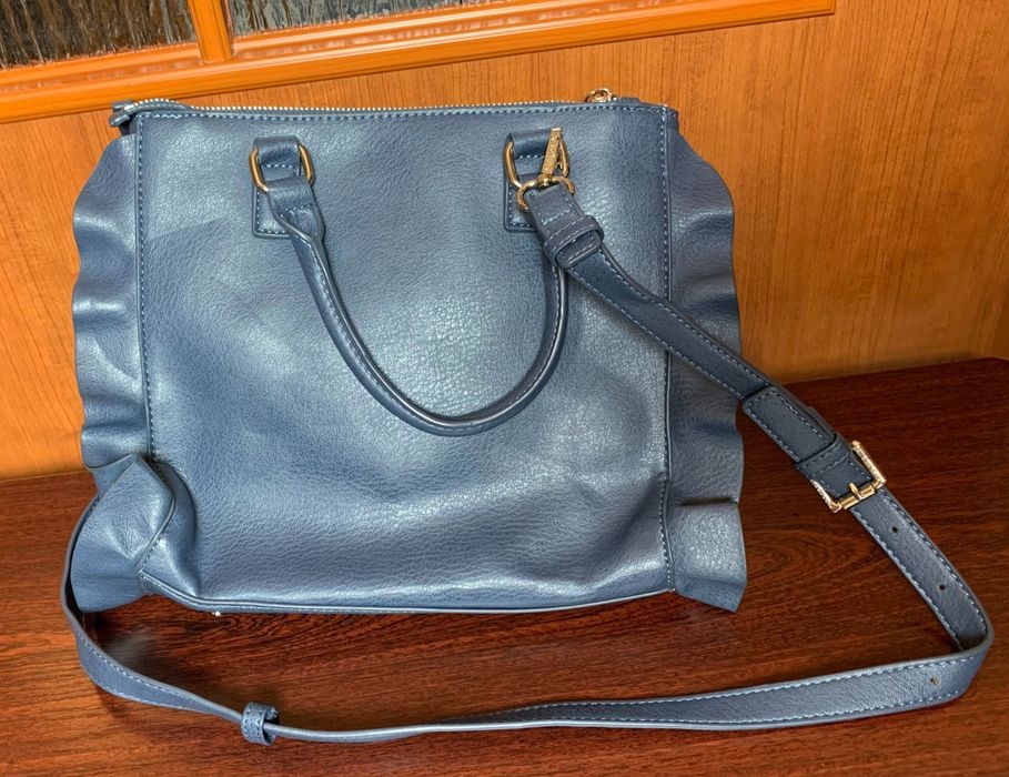 Paul & Joe Sister granatowa torebka z falbanką koty