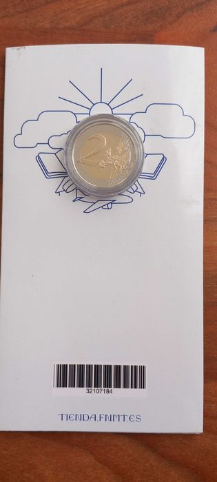 Moeda 2€ Espanha Proof 2022 Programa Erasmus