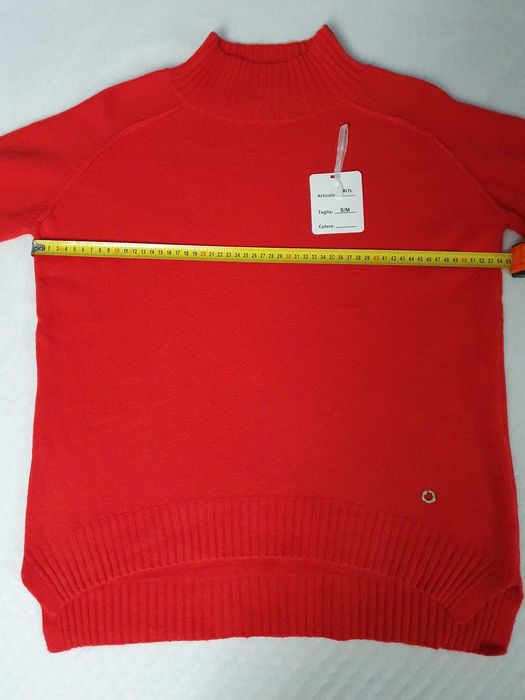 Czerwony sweter 8171 sm - Szybka Wysyłka