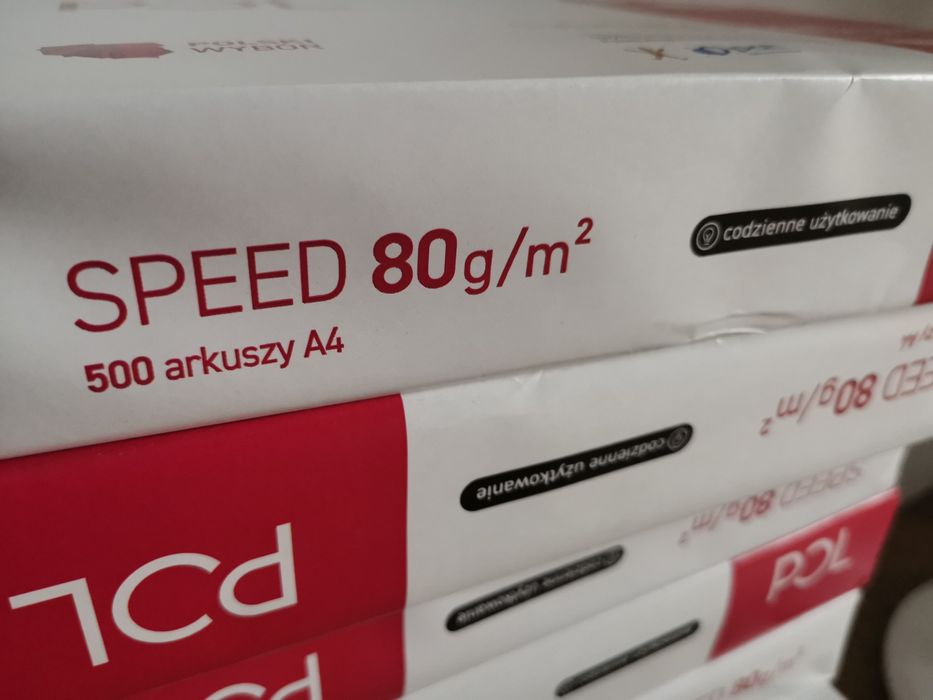 Papier PolSpeed Pol Speed A4 Do drukowania 500 akruszy 5ryz +1 GRATIS!