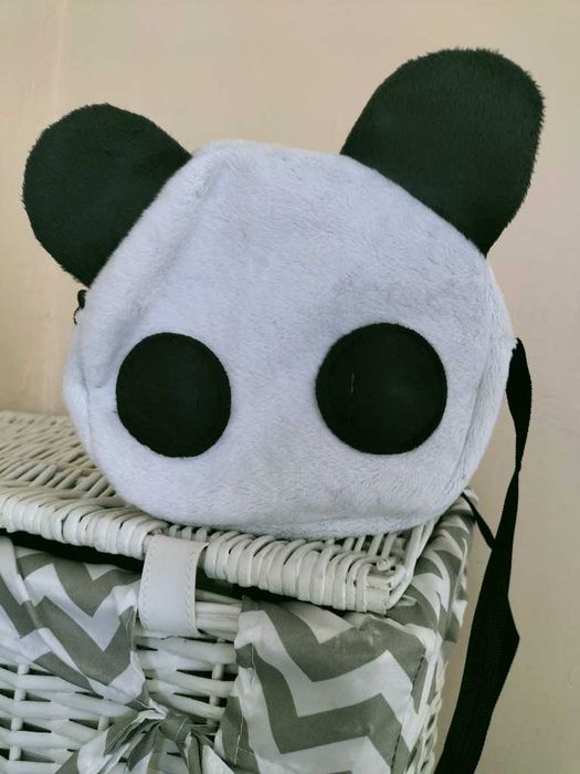 Pluszowa TOREBKA dla Dziecka na ramię, zamek MIŚ PANDA