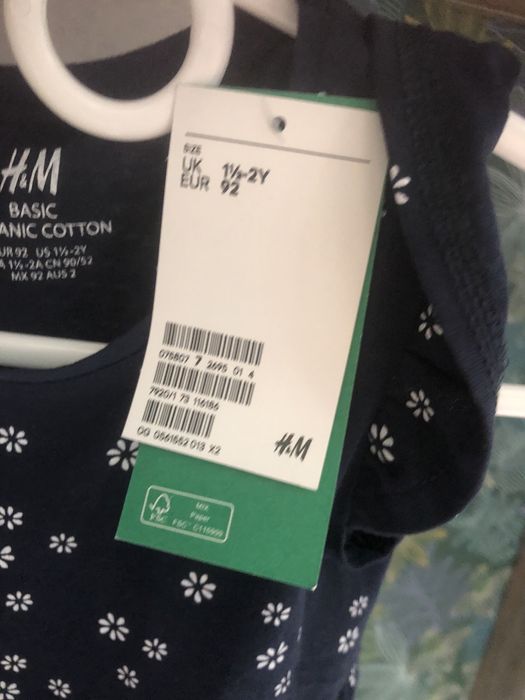 Платье h&m 1-2 года