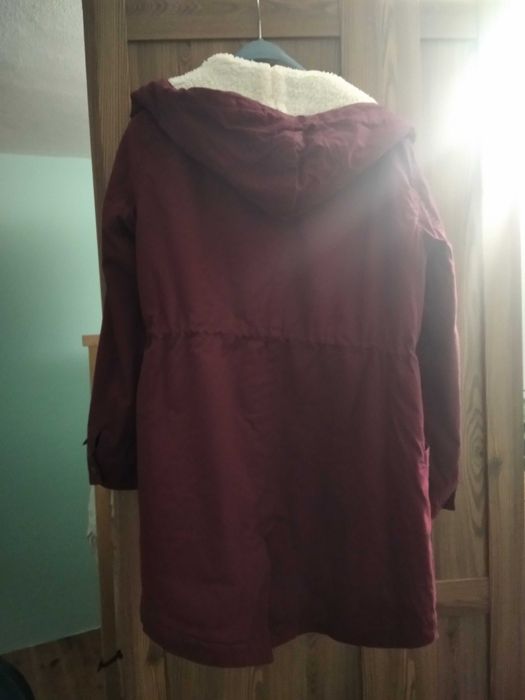 Kurtka parka bordowa