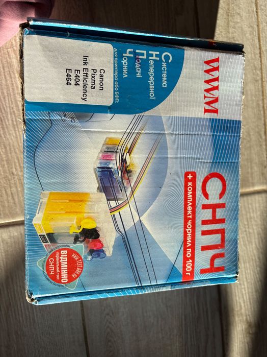 СНПЧ до принтера Canon E 414  з набором чорнил та шприцами