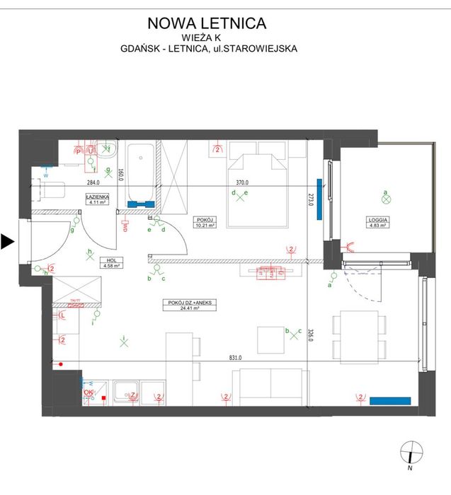 Nowa Letnica (ul. Starowiejska) • 43,31 m² • wysoki standard • garaż