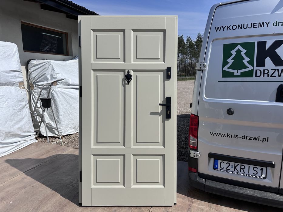 Drzwi wejściowe drewniane zewnętrzne Na Wymiar Amerykańskie C. Polska
