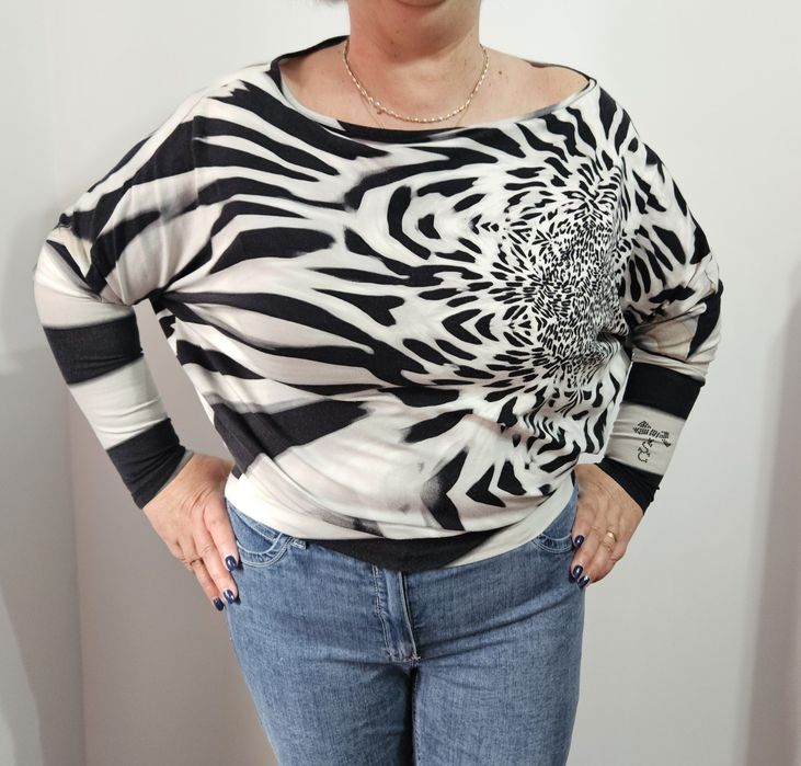 Blusa padrão zebra Scripta L