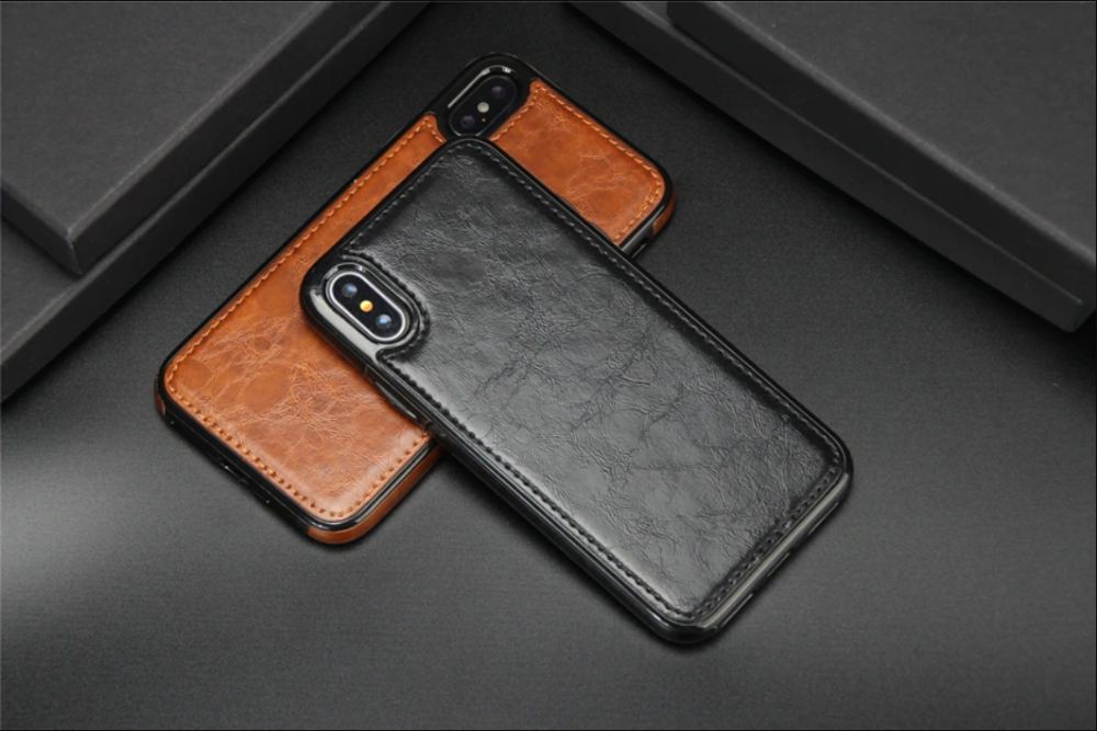 Capa em Pele para iPhone X e Samsung S9