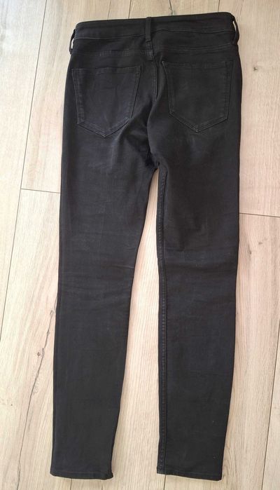 Czarne jeansy H&M rozm 26 skinny regular waist stan bdb