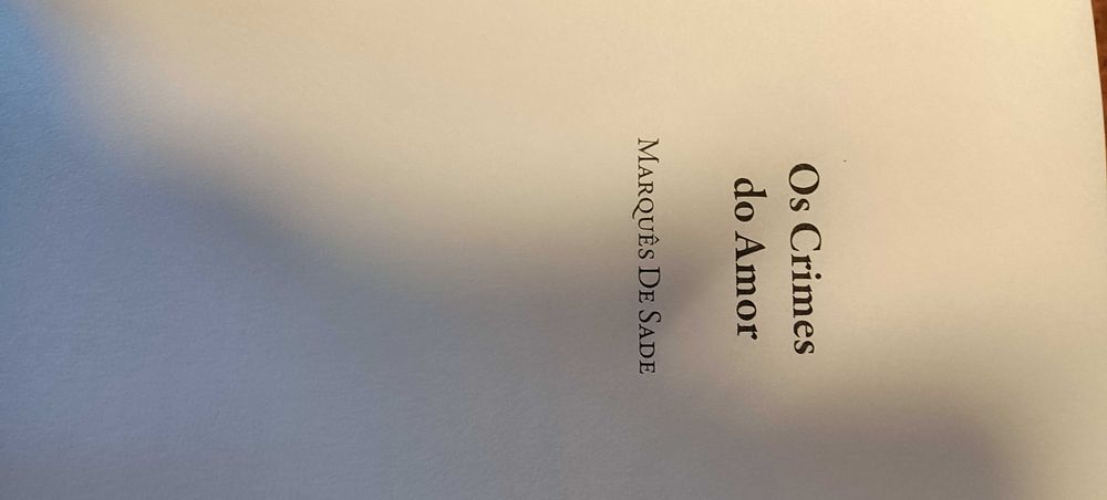 Os Crimes do Amor de Marquês de Sade