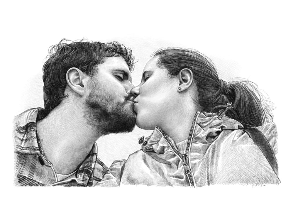 Desenho retratos realistas a lápis carvão a partir da sua foto