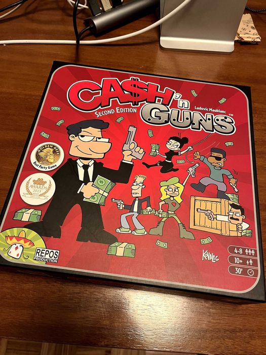 Cash n Guns board game jogo tabuleiro