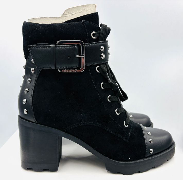 ‼️Nowe oryginalne botki sztyblety GUESS czarne 39 AZ 061 obcas 7.5 cm