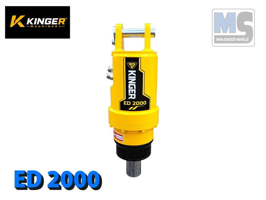 Wiertnica hydrauliczna do minikoparki KINGER ED 2000 1,5-3t GW 2 lata