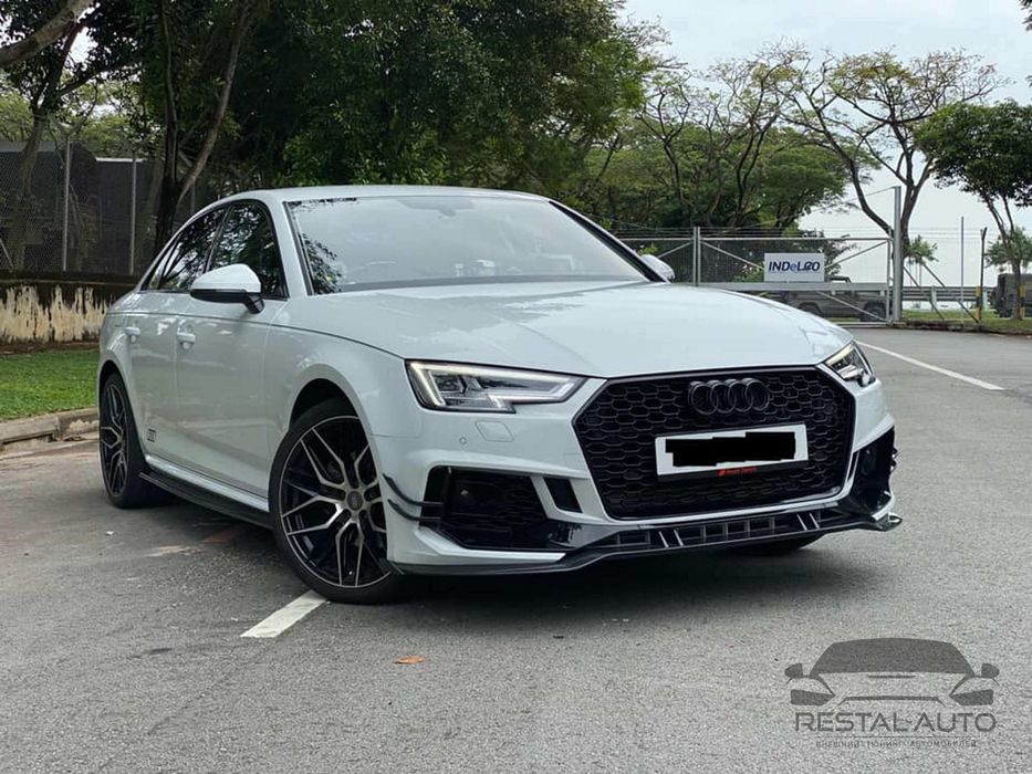 Передний бампер Audi A4 B9 2015-2019 год RSU в стиле RS4 Под радары